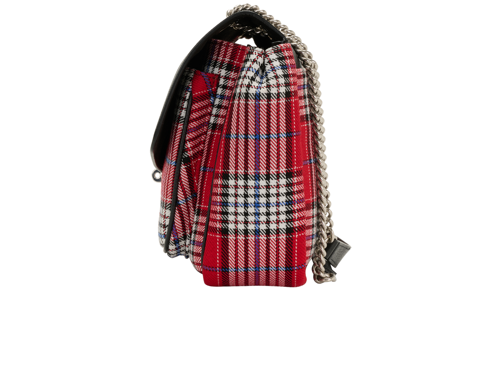 Tartan Darley, &pound;320, Handbags, Black/Red, Fabric/Leather, Bottom view